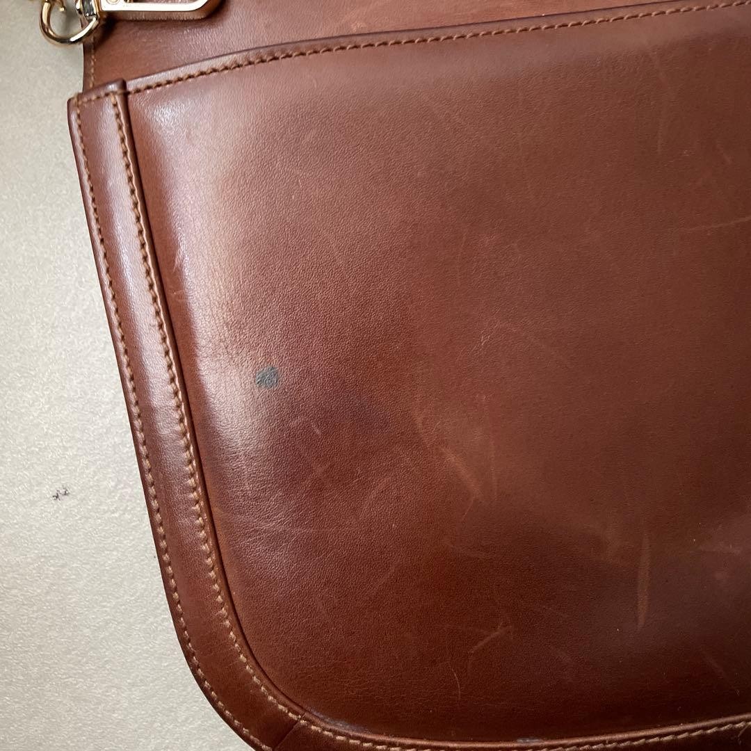 GUCCI Leather Shoulder Bag with Chain Strap in Brown with GG Hardware C-260113-6 thumbnail 16