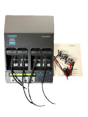 Cadex C7400ER-C 4-Station Battery Analyzer Tester + (4) 07-110-0115 Adapters