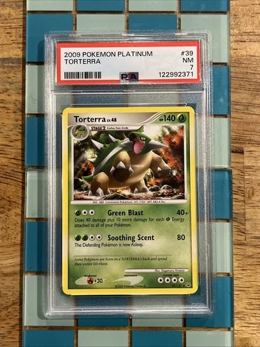 GRADED PSA 7 2009 Pokemon Platinum Torterra #39