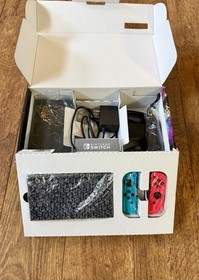 Nintendo Switch Console 128gb sd card, 4 Joycons, 5 Cases, Dock, ADULT OWNED