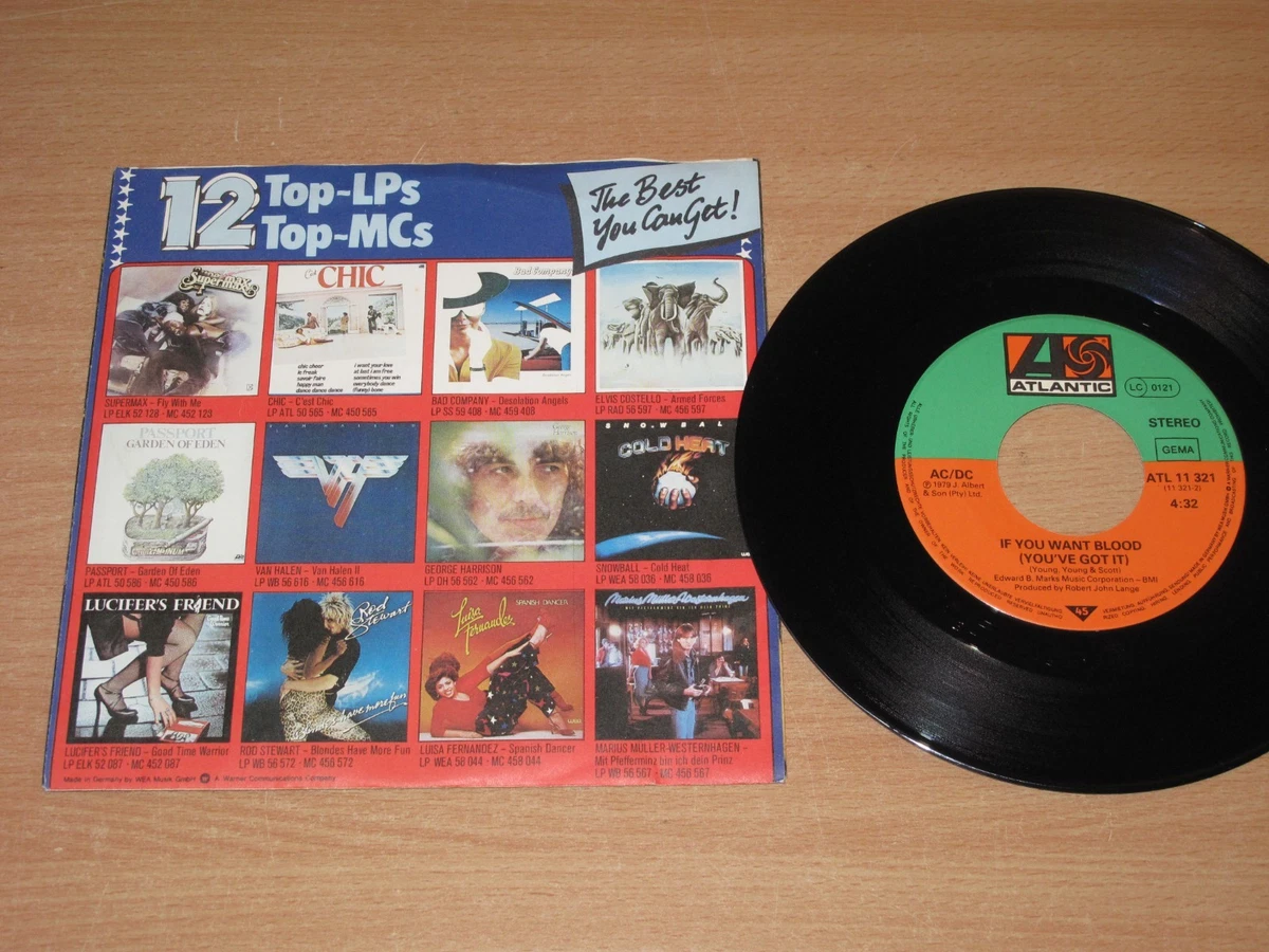 AC/DC Highway To Hell Single Vinilo 45 U/min 7" Paper Sleeve GERMAN PRESS
