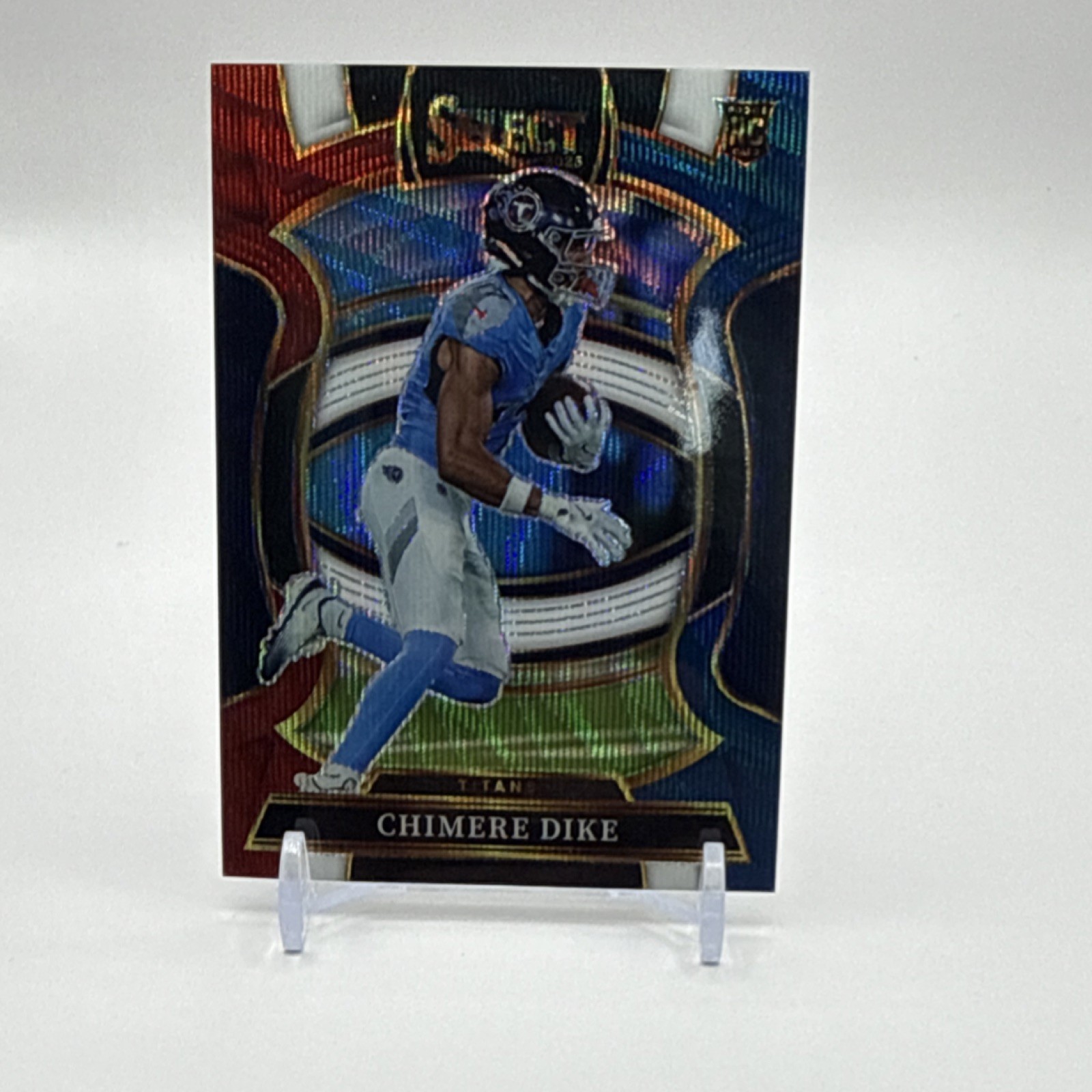 Chimere Dike 2025 Panini Select Concourse Tri-Color Prizm Titans Rookie #27 /399