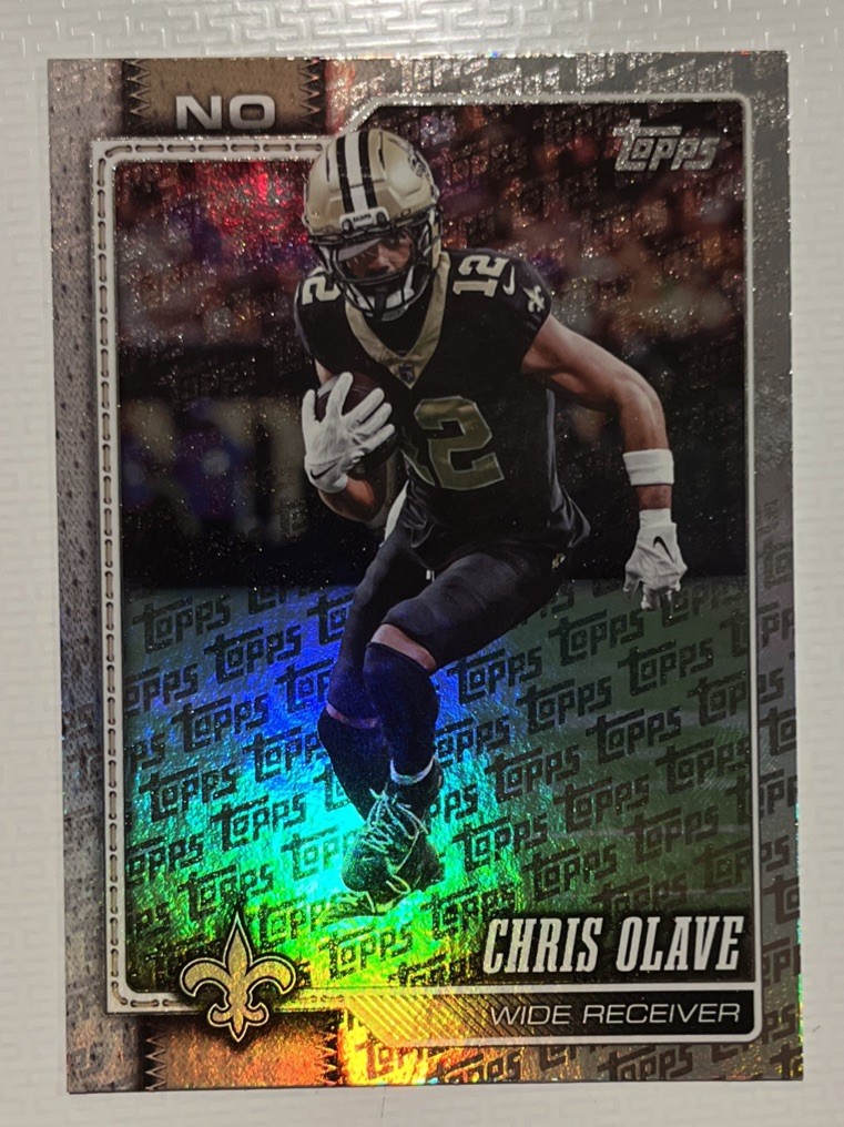 2026 Topps Football Chris Olave. Saints. Topps Foil Parallel 147