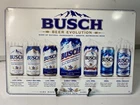 Busch Light Beer Sign - Evolution Of Cans - History Of Cans - Retro - Vintage