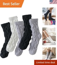 One Size Cozy Fluffy Slipper Socks - Perfect for Holiday Stocking Stuffers