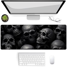 Gaming Mouse Pad, Skull Mouse Pad, Desk Mat, Non-Slip Rubber Base MousePads f...