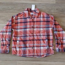 NWT Goodfellow  Co Heavyweight Standard Fit Flannel Button Down Shirt Size L