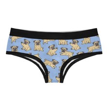 Pugs Womens Panties Cute Pug Puppy Graphic Pet Underwear for Ladies