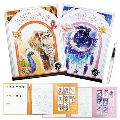 2-Pack Painting Books for Adults & Beginners - All-in-Creative Art Kit with 3...