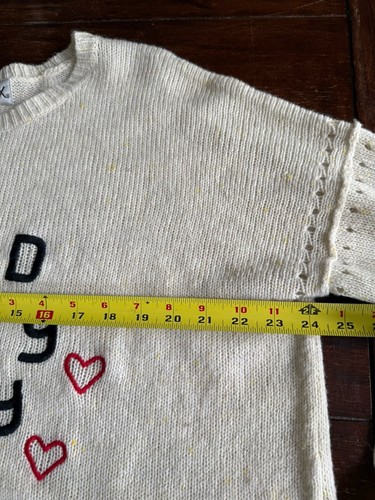 Wildfox “Food Is My Only Friend” Long Sleeve Ivory Sweater Size XS - 第 9/13 張圖片