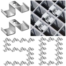 MorningRo 50 Pcs Grating Clip Saddle Clip Galvanized Carbon Steel for Screw S...