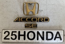 1992-1993 Honda Accord Se Gold Package Emblem Set Oem Jdm Cb7 Cb9 Cb Rare