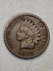 1897 Indian Head Cent Penny receive coin pictured Very Nice Full Date