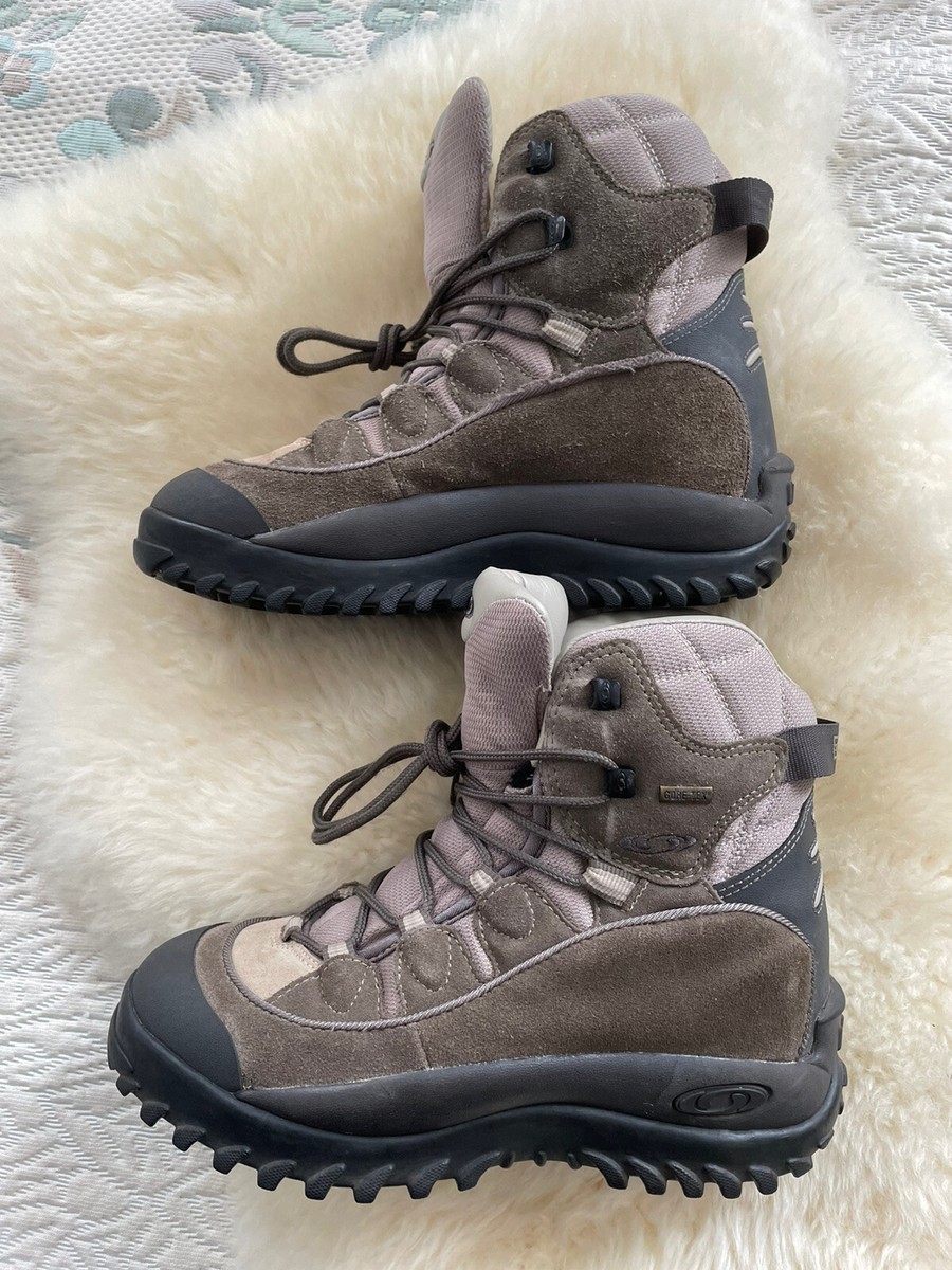 Brown SALOMON Gore-Tex Contagrip Ski Hiking Trail Boots Men's 7 ½