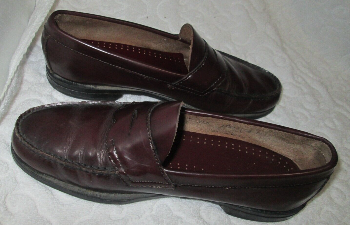 G.H. Bass & Co. Burgundy Cordovan Penny Loafer Dress Shoes Mens G.H.Bass Cobra Venetian Shoes In Wine | Soletrader main image 4