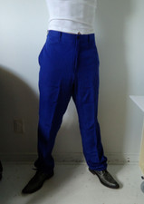NOS YOHJI YAMAMOTO mens PANTS 1990s Japan royal blue 440 size 4