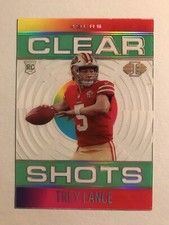 Trey Lance 2021 Panini Illusions Clear Shots Insert Rookie RC Green Parallel