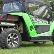 KUAFU Lower Door Panel Inserts For 2014-2019 Wildcat Trail 700 - Black ABS Plastic, 2-Piece Set, Mud & Stone Guards