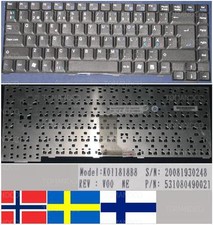 CLAVIER QWERTY NORDIC / NORDIQUE Packard Bell E1245 E1260 E1280 E1510 E1 Noir
