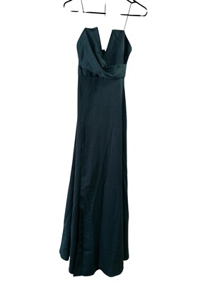 maniju bridesmaid dresses Shania Strapless Pleated Maxi | Olive