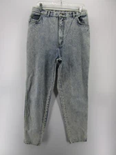 VINTAGE Gitano Jeans Women 18 Long Blue Mom Acid Wash Tapered Denim High Rise