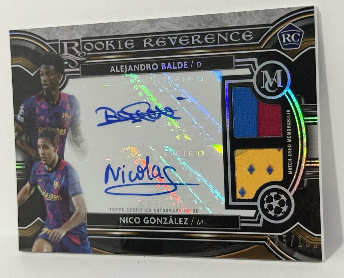 2021-22 Topps Museum UCL RC Nico Gonzalez/Alejandro Balde Dual