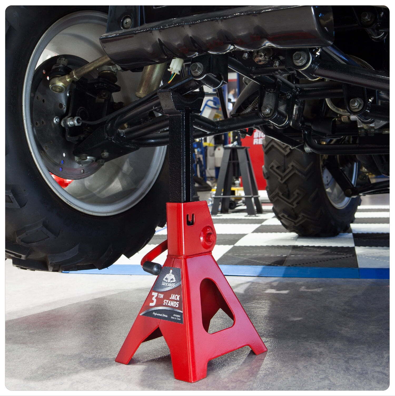 JACK BOSS Jack Stands 3 Ton Alloy Steel Car Jack Stand Adjustable