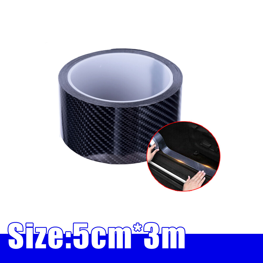 Car Door Carbon Fiber Sticker Body Anti Scratch Protector Sill Scuff Cover Strip