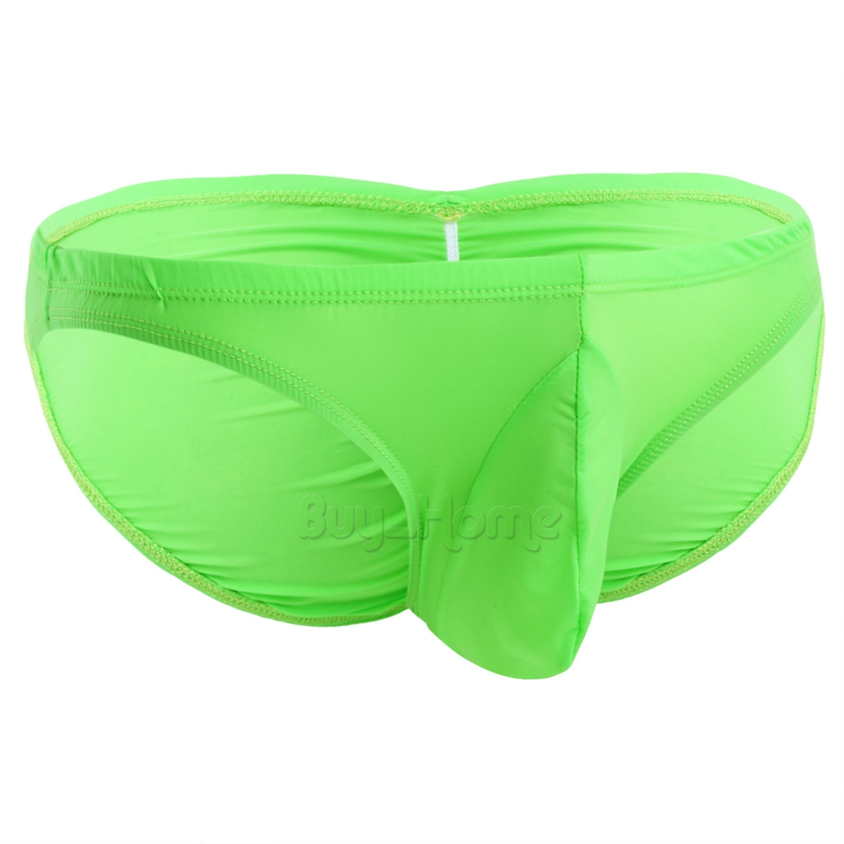 Mens Lingerie Ice silk brief ruched back Bikini Bulge Pouch Underwear G