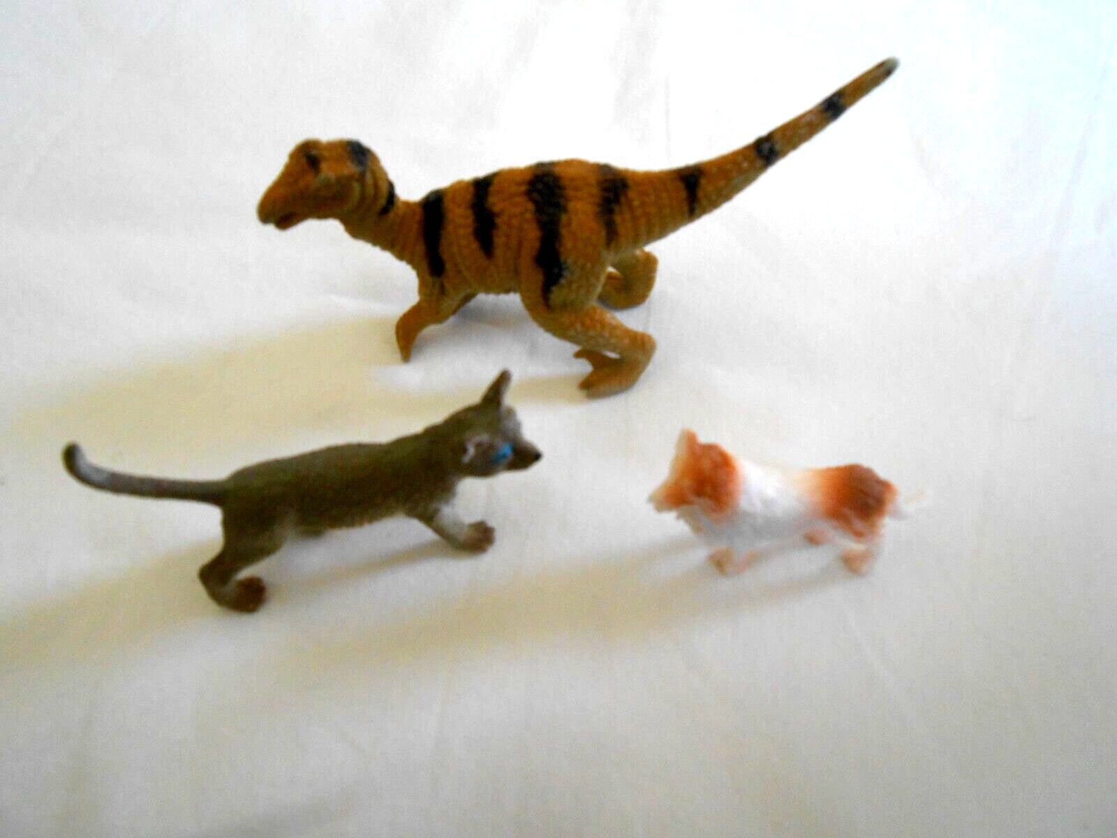 Tiny Dog and Cat Figurines for Kids - Small Animals 3 PCS