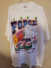 John Force t shirt NHRA GTX Drag Racing DOUBLE SIDED GRAPHICS sz XL NOS NWOT WOW