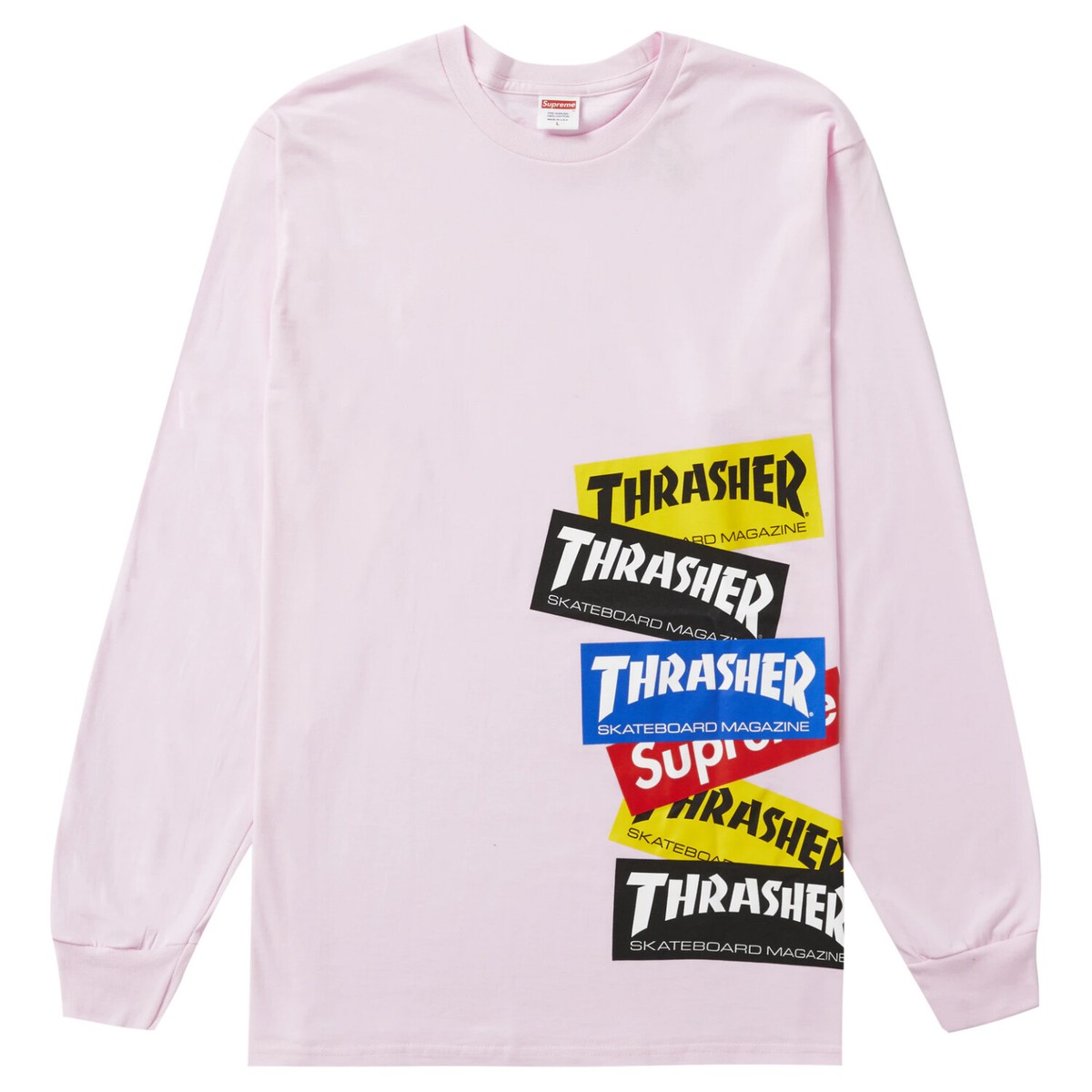 Supreme Thrasher Multi Logo L/S Tee Light Pink | eBay Supreme Thrasher Multi Logo L/S Tee Light Pink | eBay