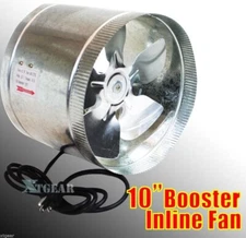 660 CFM 10" Duct Booster Inline Blower Fan Exhaust Vent Air Cooled Hydroponic