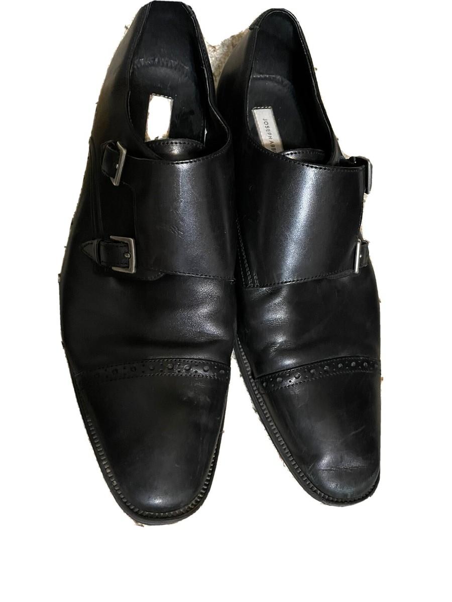 Joe abboud black antique double monk strap shoes New Joseph Abboud Black Collection Double Monk Strap Men  main image 3