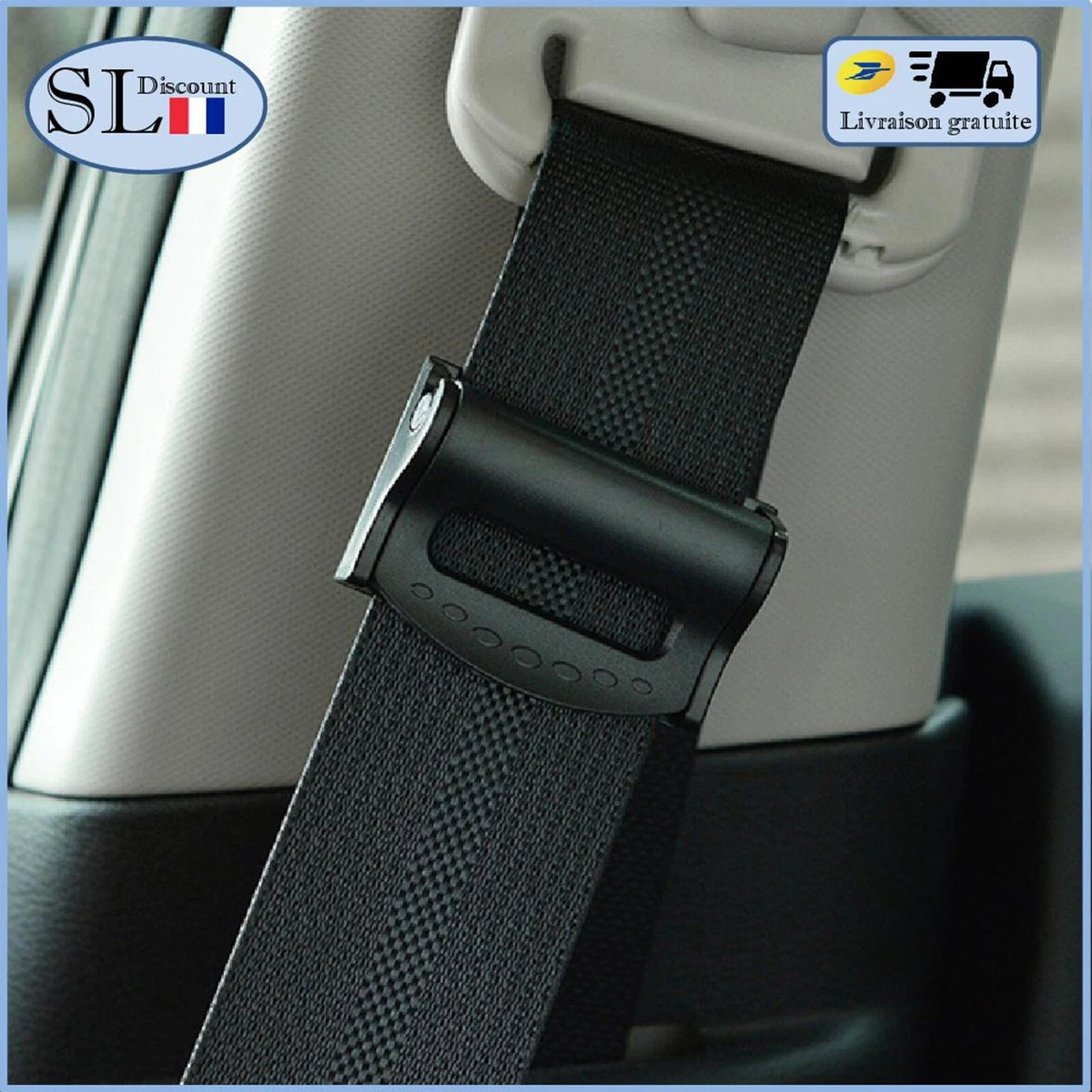 Lot de 2 Pince Clip Ceinture de sécurité stop Bloque ceinture