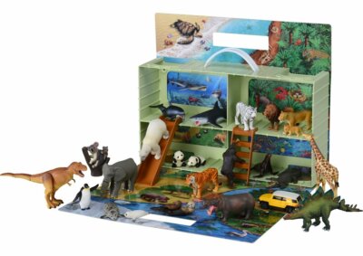 Ania Play Clean Up Bag with White Tiger Figure Takara Tomy Animal