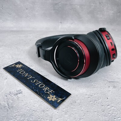 Audio Technica ATH-WS990BT Solid Bass Wireless Headphone Black Red