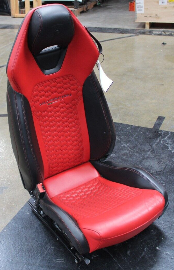 Lamborghini Huracan, LH, Left, Front Seat, Black/Red, Worn Leather, Used