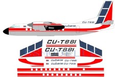 BSmodelle 72056 - 1/72 Antonov An-24 Cubana 70-th decal for aircraft model scale