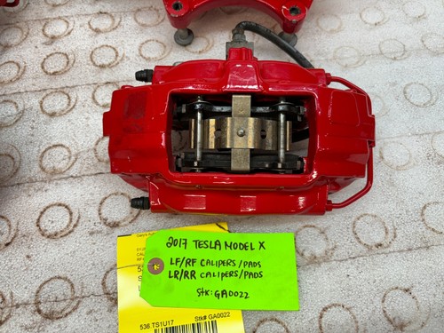 PINZAS DE FRENO BREMBO DELANTERAS TRASERAS 17 18 19 20 TESLA MODELO X P100D OEM ROJAS - Imagen 4 de 24