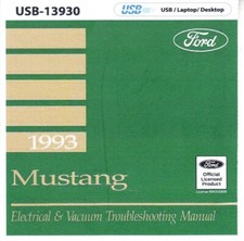 Ford Mustang 1993 eléctrico y solución de problemas de vacío + diagramas de cableado USB 3930