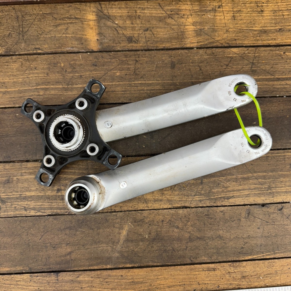 Vintage Shimano Deore XT FC-M751 Crank Set OCTALINK 175 mm 4 Bolt