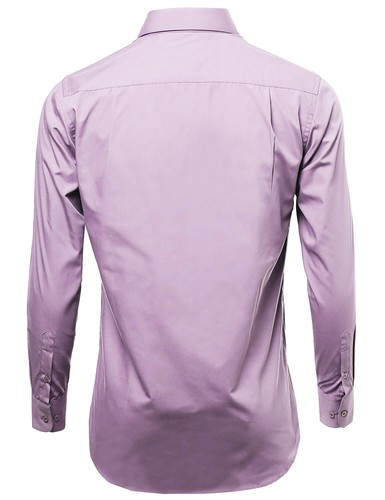 Herren Knopfleiste formelles Kleid Shirt Langarm einfarbig normale Passform - Bild 55 von 82