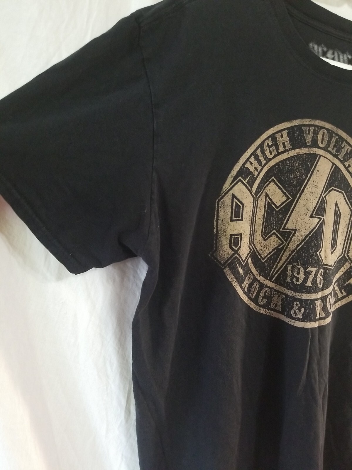 Men's T-Shirt Rock Band Guitar Skull Vintage Lace-Up Short Sleeve Color Block Su - Foto 13