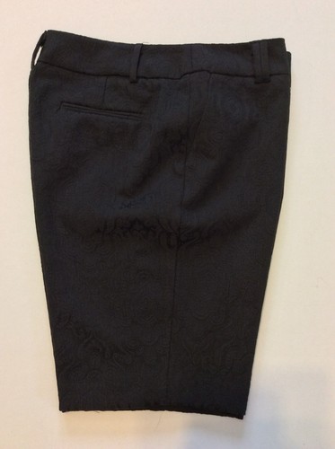 NEW INC international concepts Women Dress Shorts Stretch Black Paisley Bermuda - Picture 6 of 12