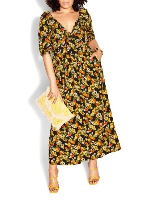 City chic floral maxi deals dress