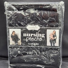 Mudpie Black Nursing Poncho Maternity Mom Machine Washable New