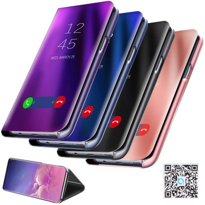 Schutz Hülle Handyhülle Handy Mirror View Slim Flip Case Spiegel Cover Tasche