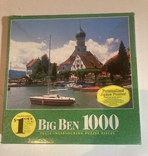 WASSERBURG, BODENSEE GERMANY 1000 piece Puzzle MILTON BRADLEY Big Ben