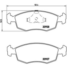 BREMBO Bremsbelagsatz Scheibenbremse vorne passend für Ford Sierra 2.0i